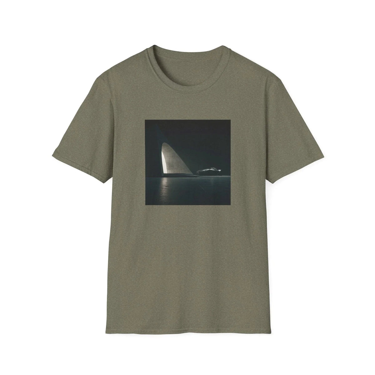 Shark Fin Night Ocean T Shirt | Minimal Marine Graphic Tee | Unisex Unisex