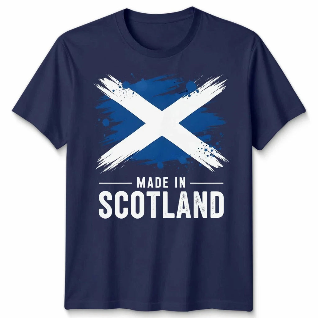 Made In Scotland Unisex T Shirt Scottish Flag Football Rugby Fan Patriot Top New Unisex