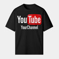 CUSTOM Channel YOUTUBE Personalized 220GSM | Your TEXT | DTG 100% Cotton Unisex