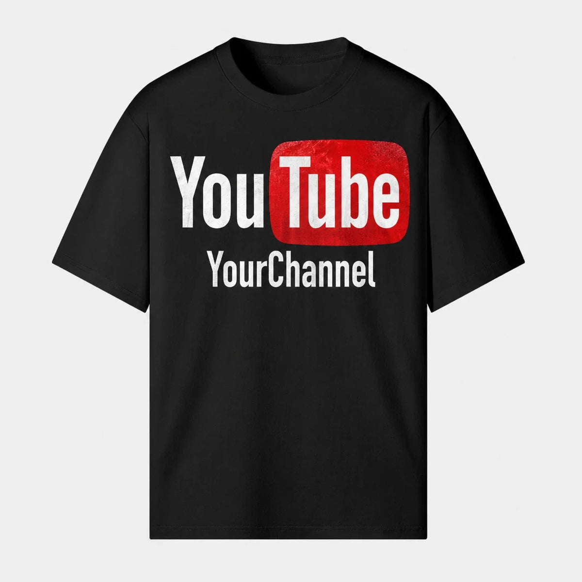 CUSTOM Channel YOUTUBE Personalized 220GSM | Your TEXT | DTG 100% Cotton Unisex