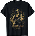 America's 250th Abraham Lincoln Playing Guitar Retro Vintage Unisex