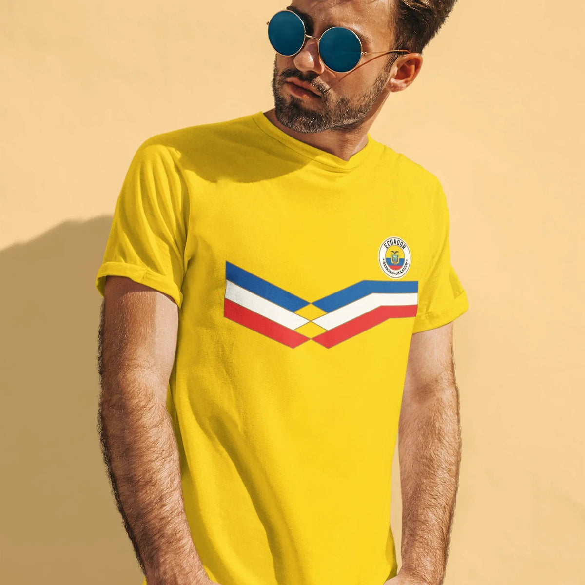 ECUADOR Retro Strip Football Mens World Cup 2026 South America Unisex