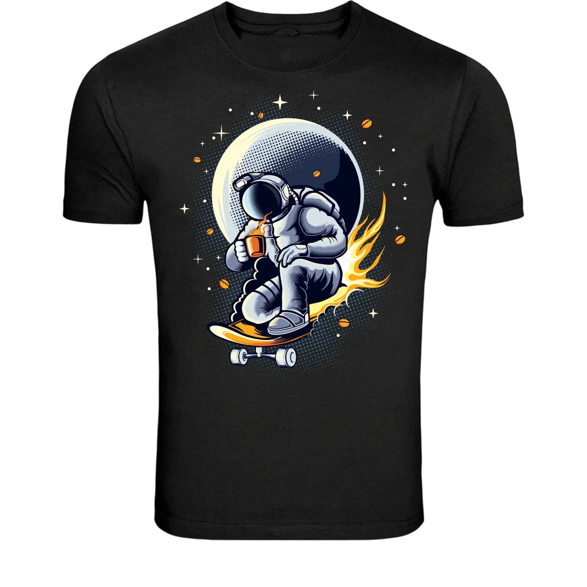 Astronaut Skateboard Coffee - Space Skater Graphic Tee Unisex