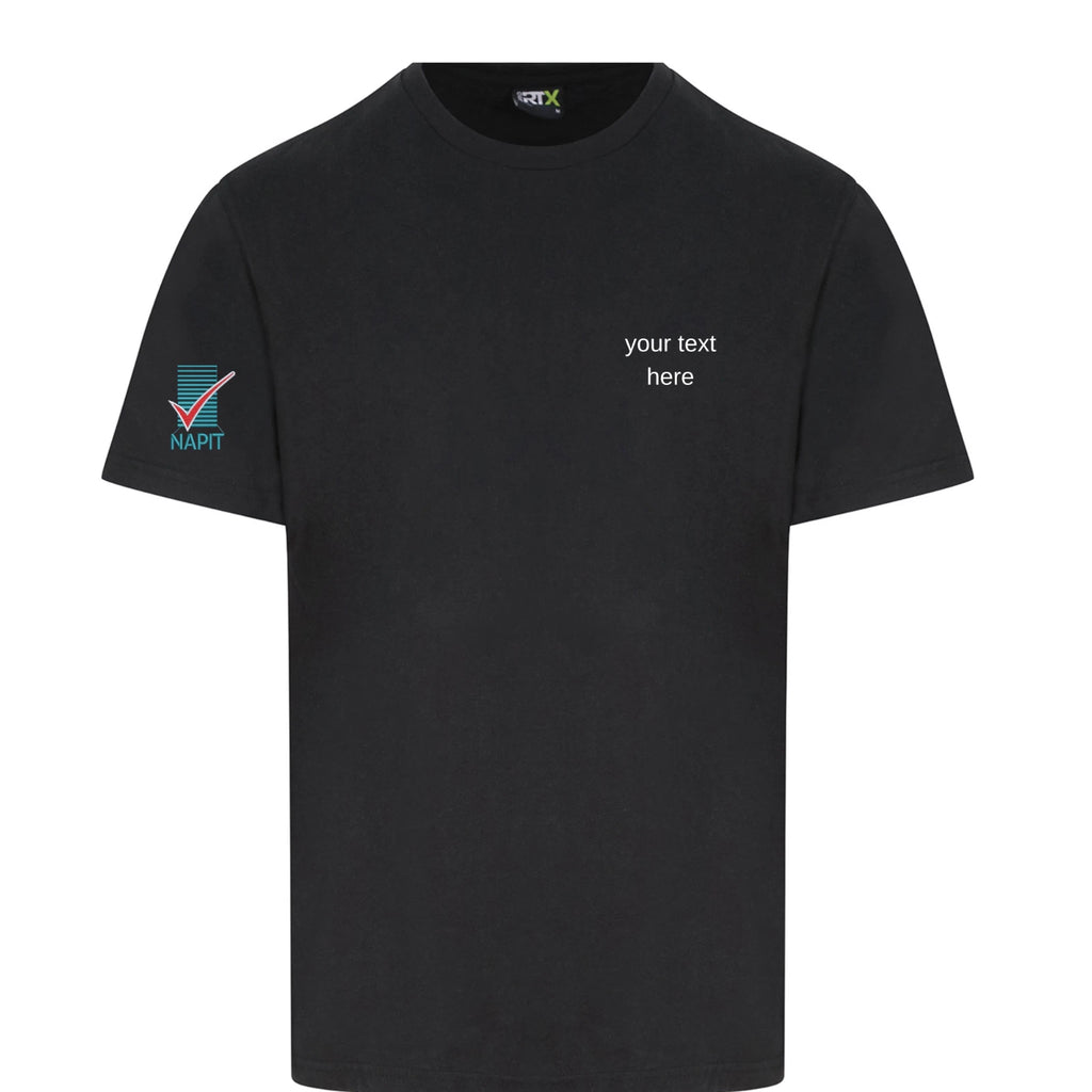 Electrician Tshirt Napit personalised with your company name  text company name