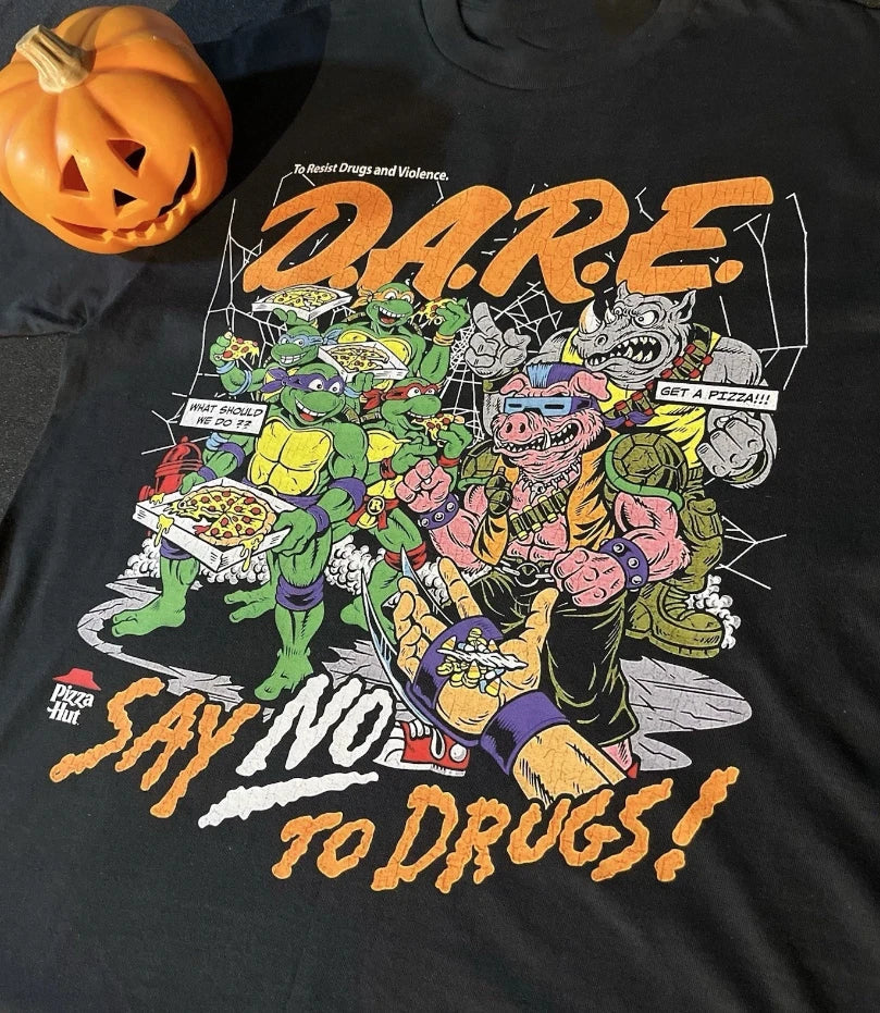TMNT D.A.R.E. Halloween Vintage Design Graphic Unisex