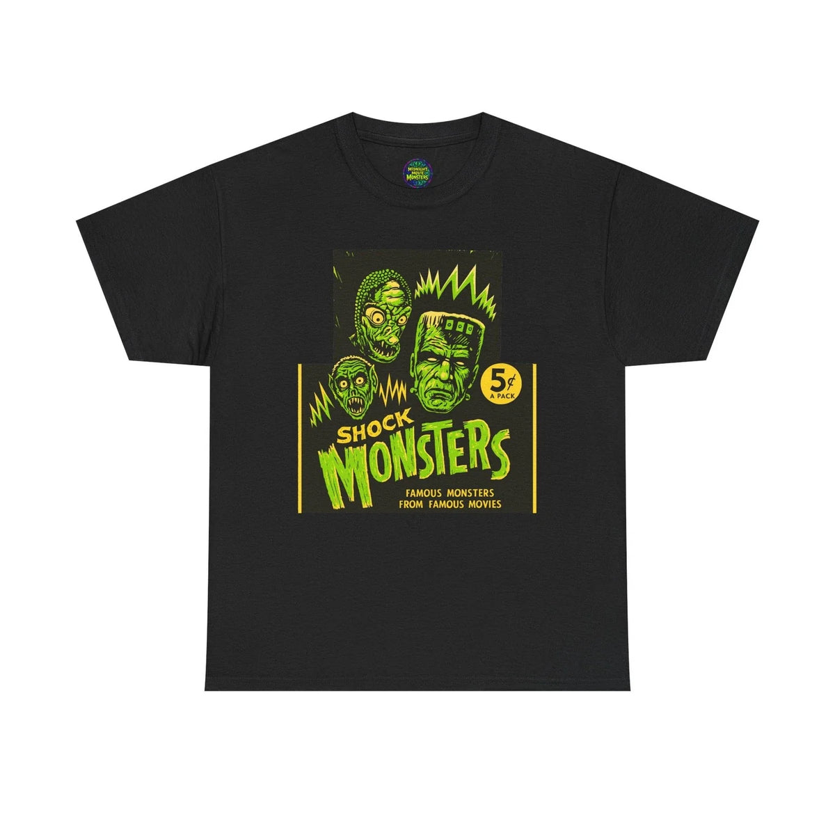 Shock Monsters Tee FAMOUS FROM FAMOUS MOVIES Frankenstein Mole People Unisex
