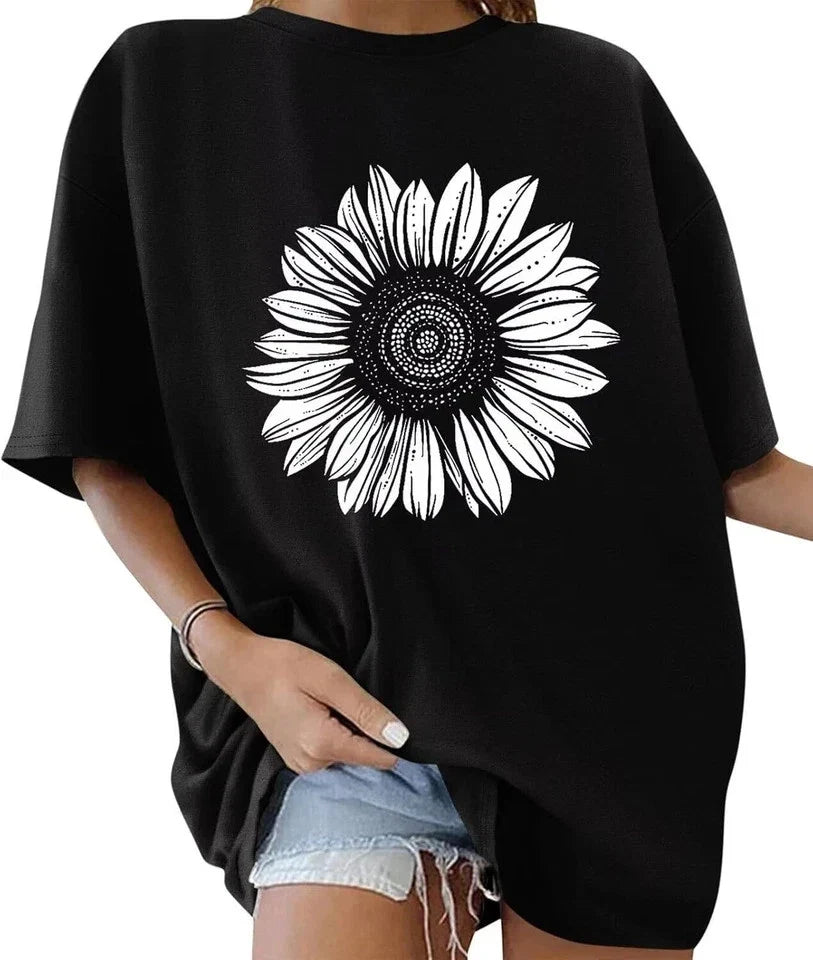 Women’s Graphic Print Short Sleeve Tops Crew Neck Casual Unisex