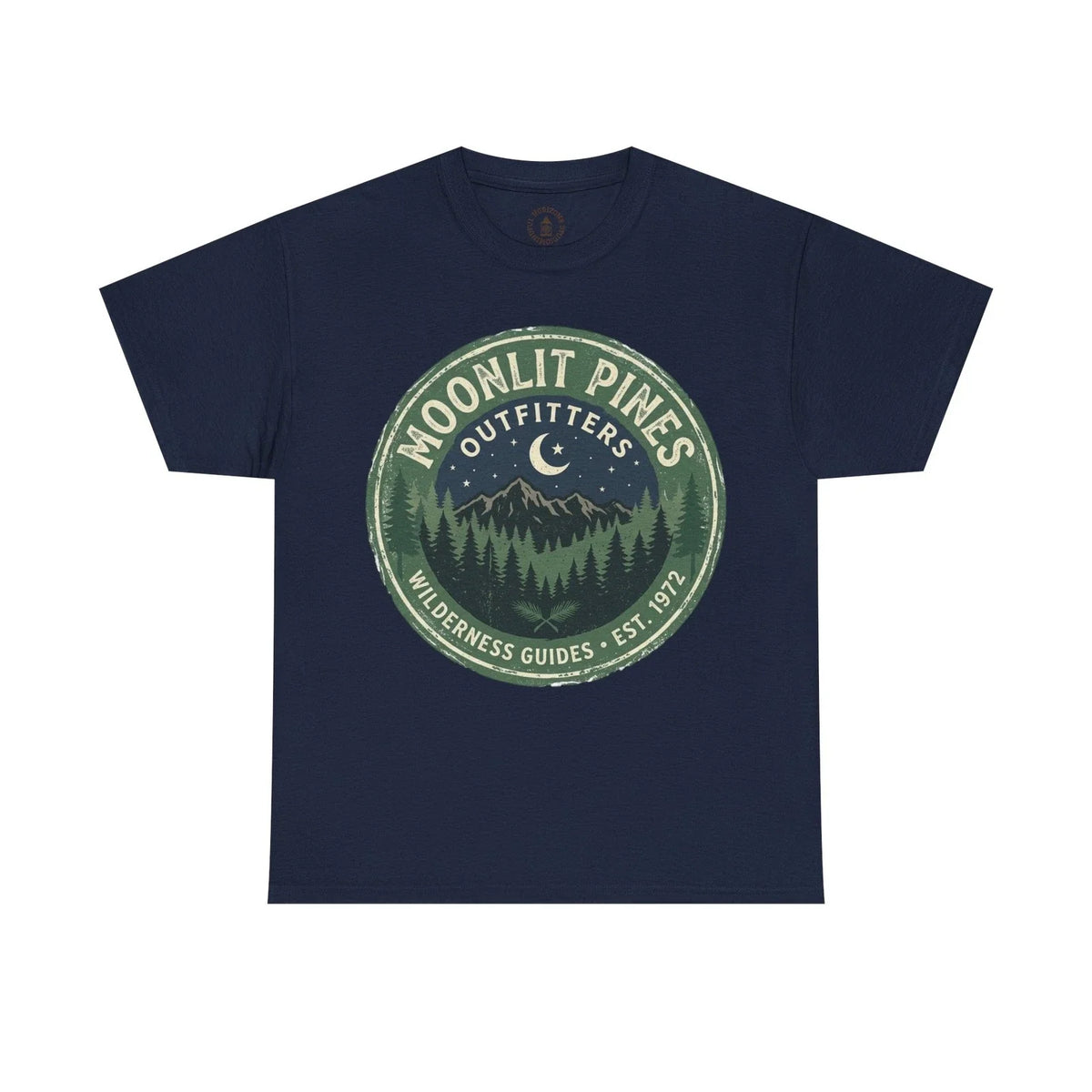 Moonlit Pines Wilderness Graphic Mountain Pine Forest Nature Outdoor Tee Unisex