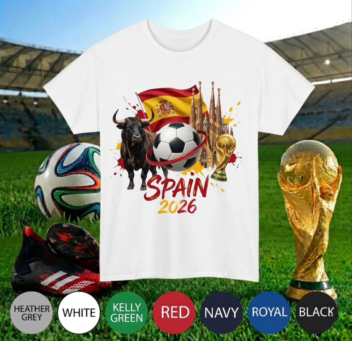Spain 2026 Football Fan Shirt - Gift For Funny Sports Lover Unisex Tee Unisex