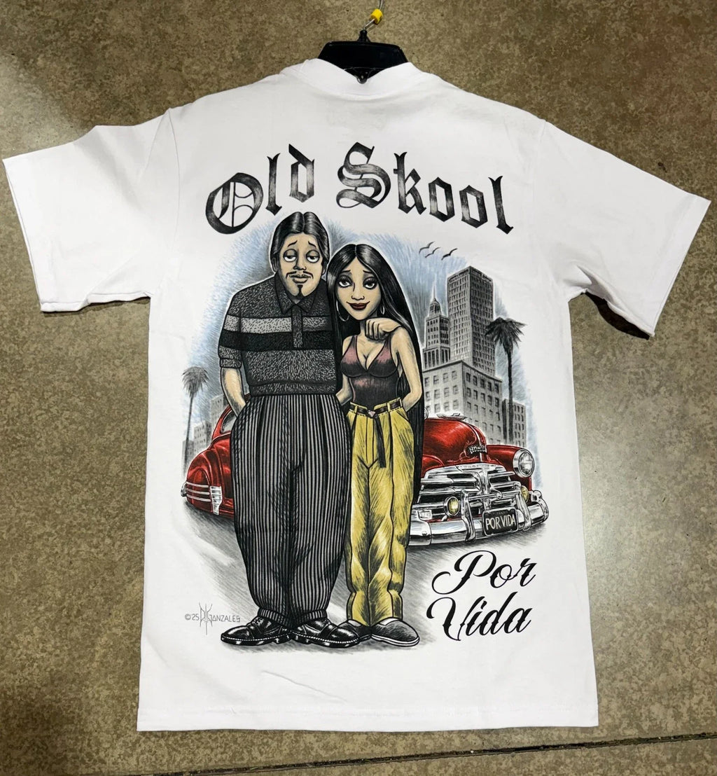 DGA T Shirt Homies Old School Original White Lowrider Chicano Art David Gonzales Unisex