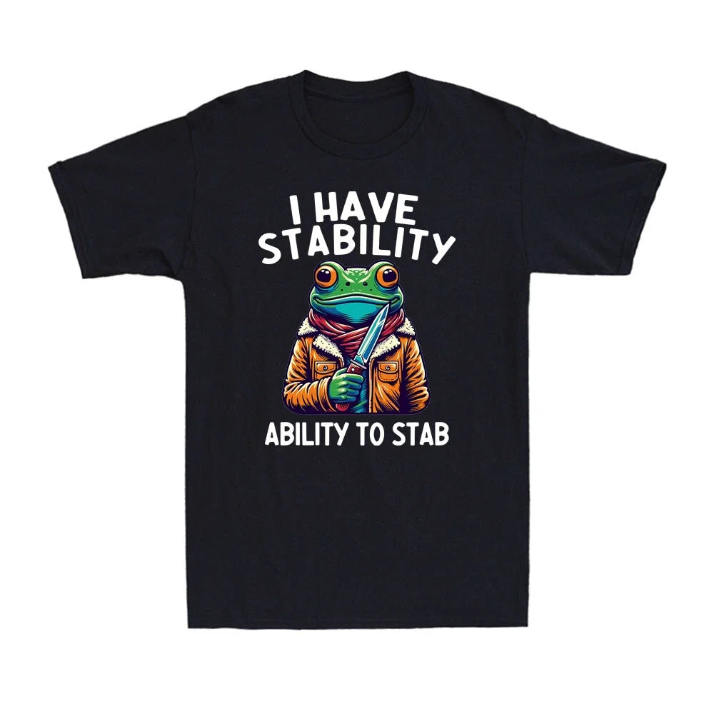 Frog I Have Stability Ability To Stab Offensive Adult Saying Men's Unisex