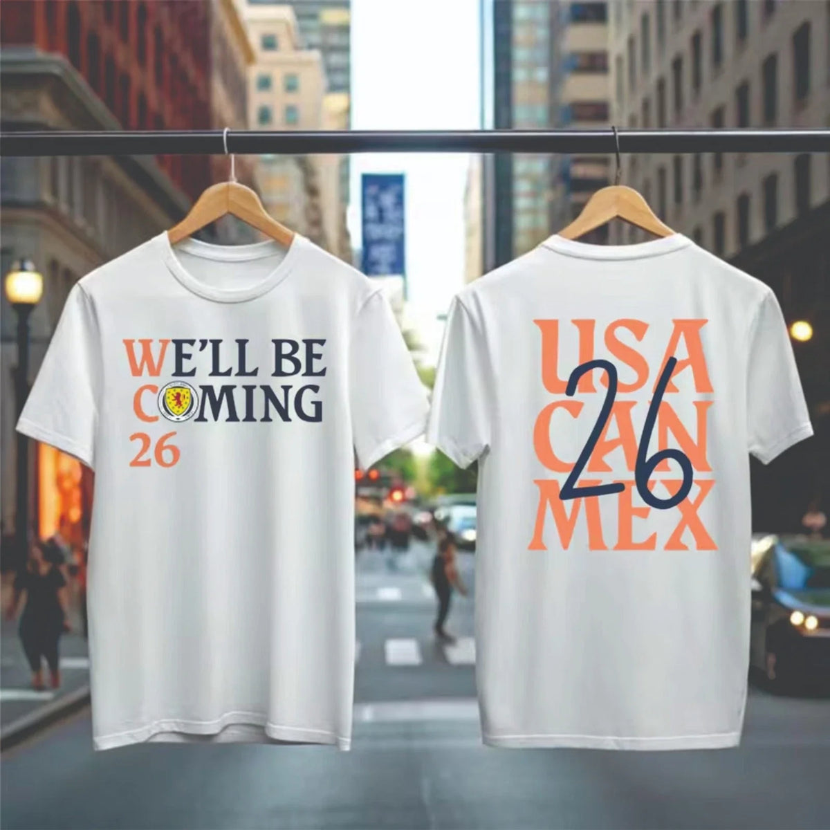 No Scotland No Party, We'll Be Coming, Front and Back 2026 Football Fan Unisex