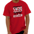 Swag In Building Funny Sarcastic Party Gift Mens Casual Crewneck T Shirts Tees Unisex