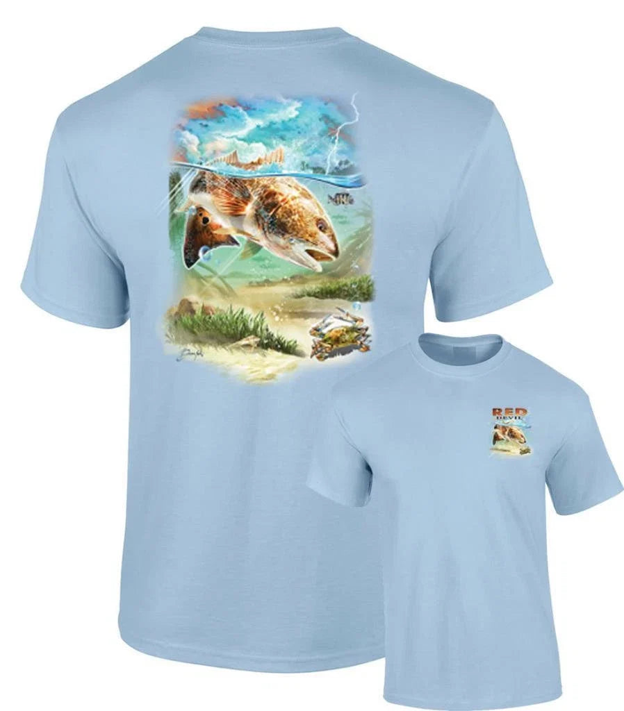 Red Devil Redfish Saltwater Deep Sea Fishing Unisex