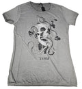 Tigha Mens T Shirt Tatto Skull Wren Vintage Grey Size M Unisex