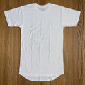 True Classic Classics Crew Neck LONG BODY Tall Tee T Shirt WHITE Men's SMALL S Unisex