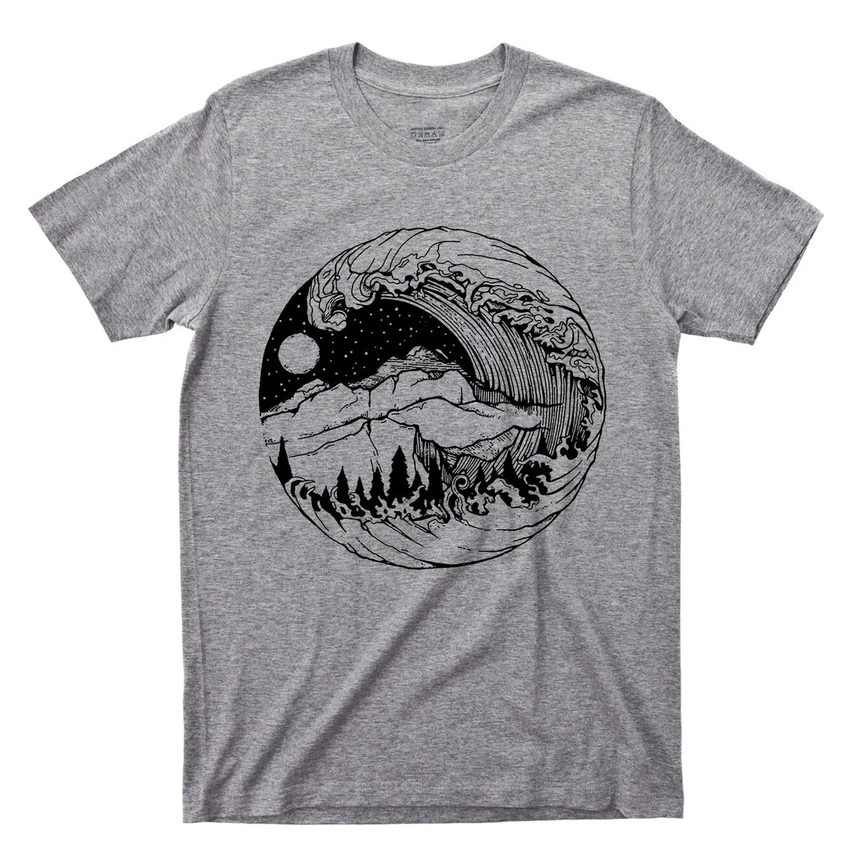 Tsunami T Shirt Hurricane Storms Breaking Ocean Rogue Waves Sea Shipwrecks Tee Unisex