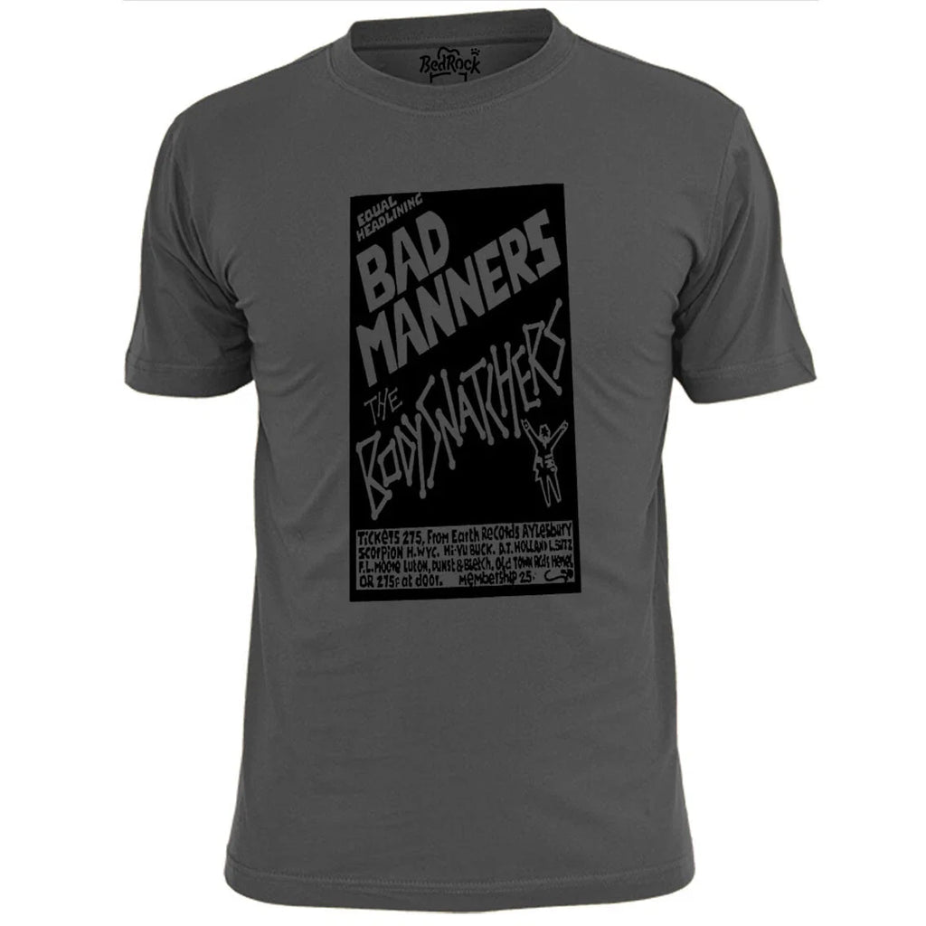 Mens Bad Manners And Bodysnatchers Gig Poster T Shirt Ska 2 Tone Unisex