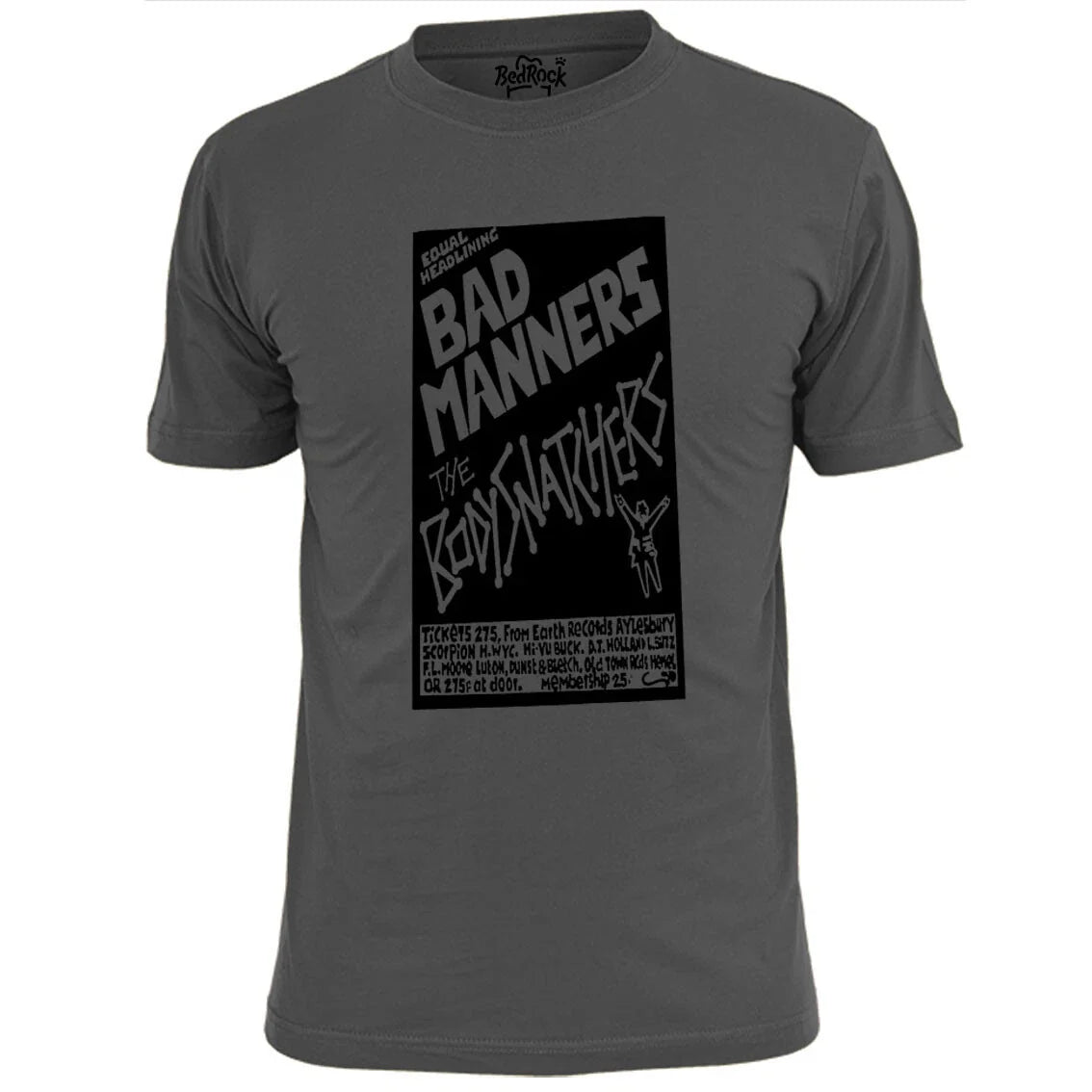 Mens Bad Manners And Bodysnatchers Gig Poster T Shirt Ska 2 Tone Unisex