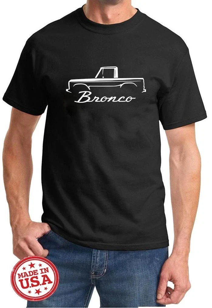 1966-77 Ford Bronco Half Cab Truck Classic Outline Design Tshirt NEW FREE SHIP Unisex