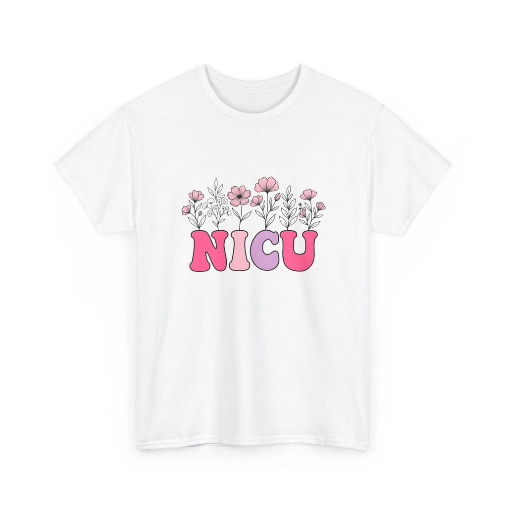 Floral Letters Shirt NICU Nurse Healthcare Gift Women Whimsical Tee Alphabet