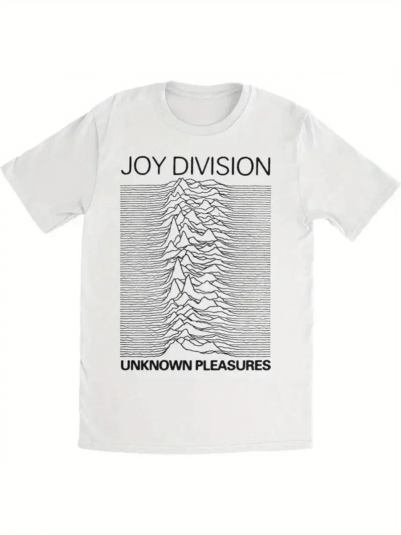 Joy Division - Unknown Pleasures - Official White T Shirt - (Ian Curtis) Unisex