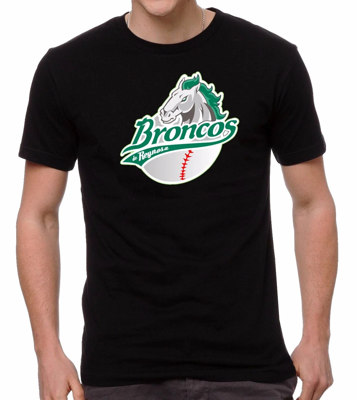 Broncos de Reynosa Baseball Men's Crew Neck 100% Cotton Unisex