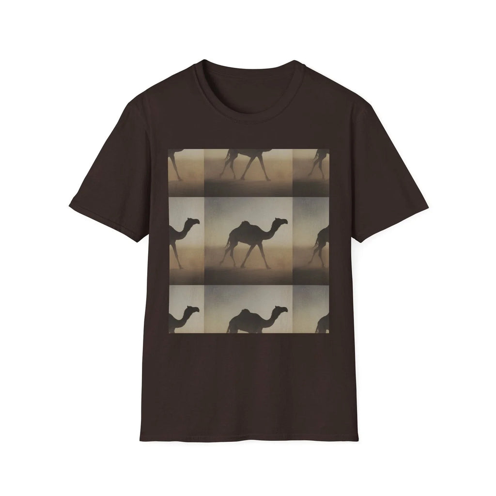 Camel Desert Silhouette T Shirt | Minimal Geometric Graphic Tee | Unisex Unisex