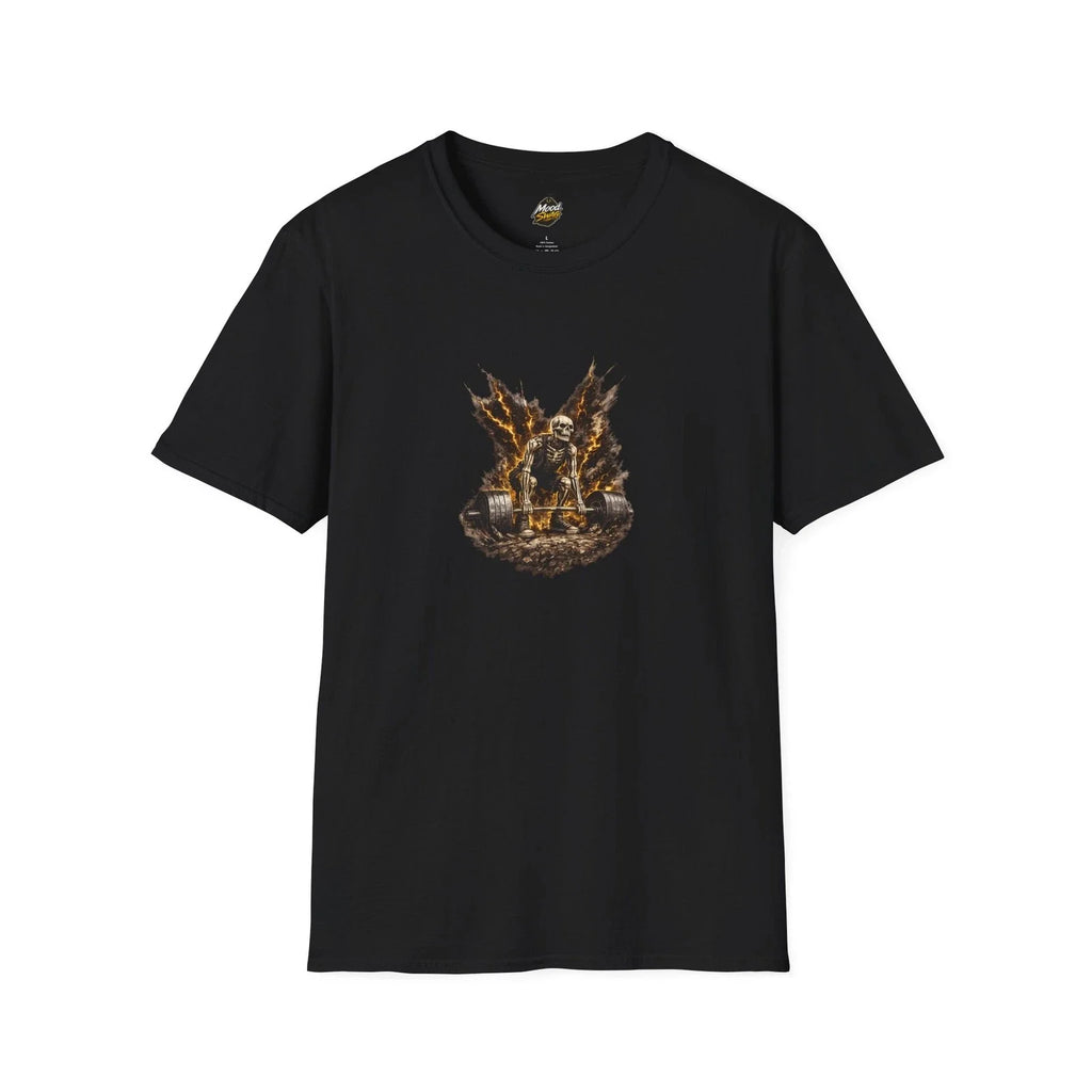 Skeleton Deadlift Gym Weightlifting Fitness Graphic Tee Unisex