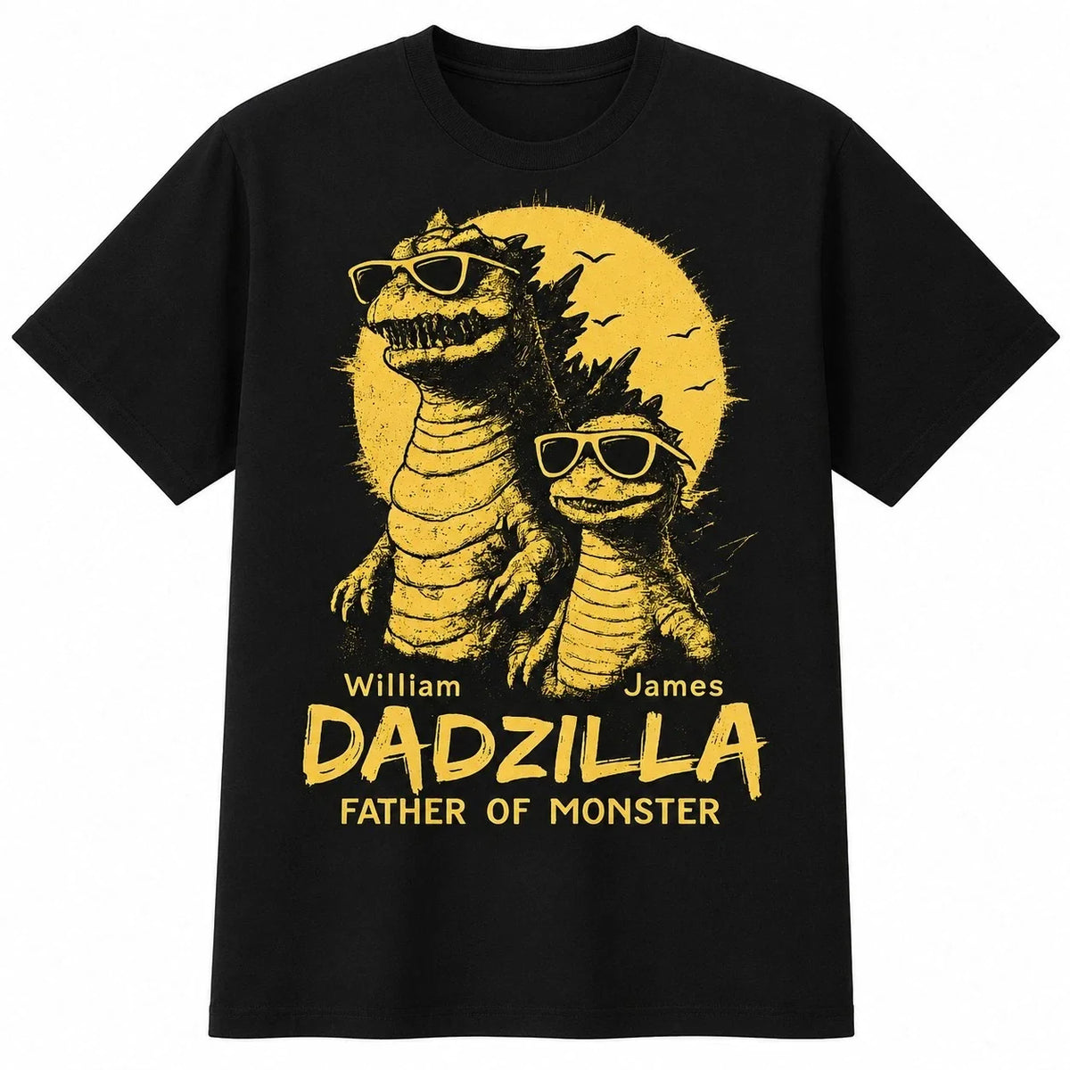 Personalized Dadzilla TShirt Custom Name Father Of Monsters Shirt Funny Dad Gift Unisex