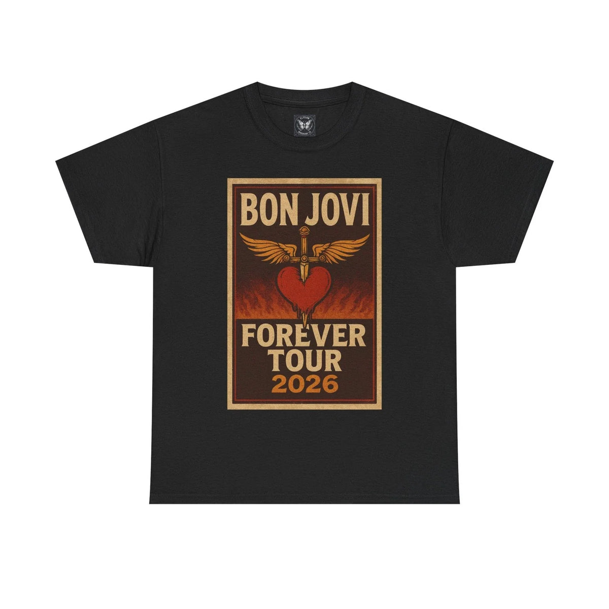 Bon Jovi Forever Tour 2026 Graphic Tee Vintage Band Merch Black Cotton T Unisex