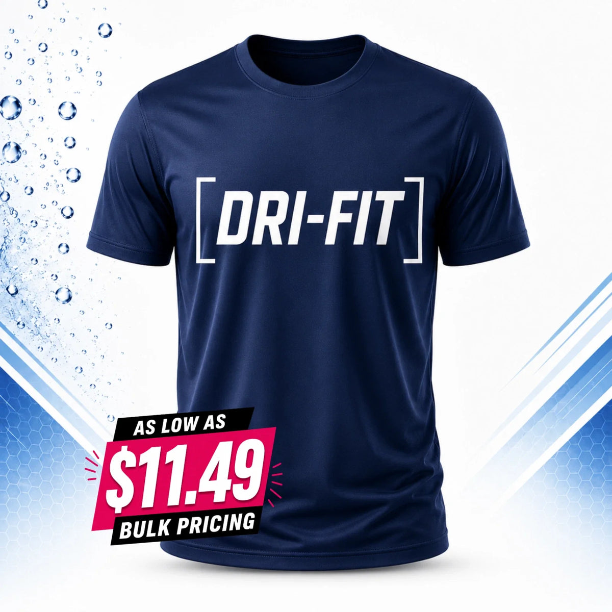 Wholesale Custom Dri Fit Shirts Bulk Team Performance Tee LOT Team Business Unisex
