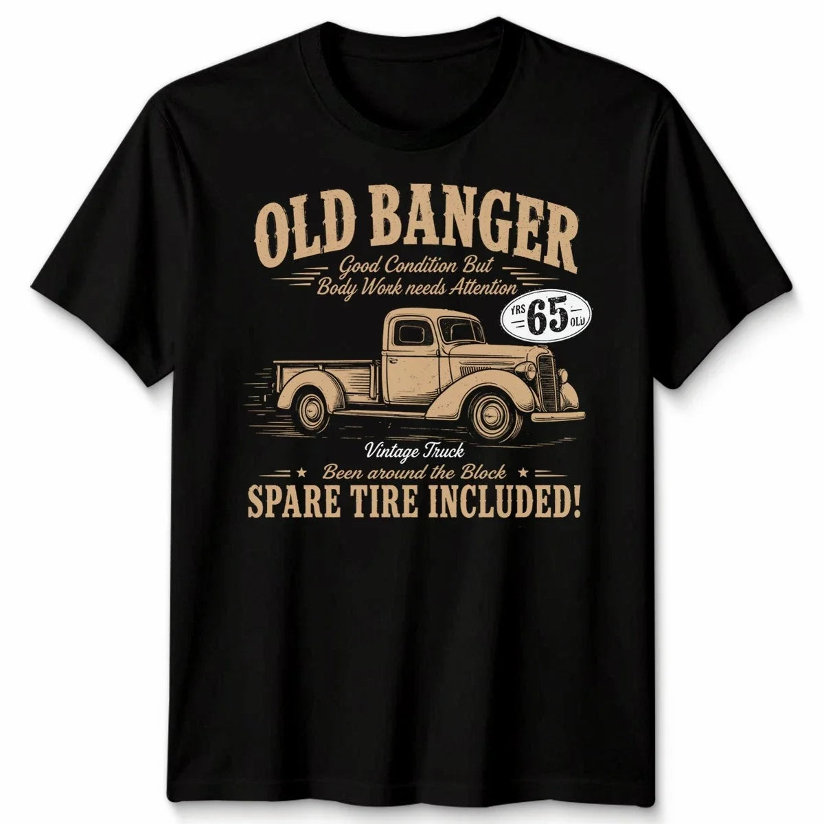 65th Birthday Unisex T Shirt Vintage Old Banger 65 Years Old Gift Retro Tee Unisex
