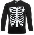 SKELETON Long Sleeve T Shirt Horror Doctor Halloween Bats Custom Gothic Top Tee Unisex