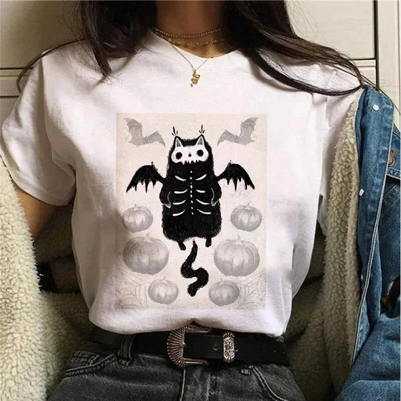 Cat Halloween Print Ladies Unisex
