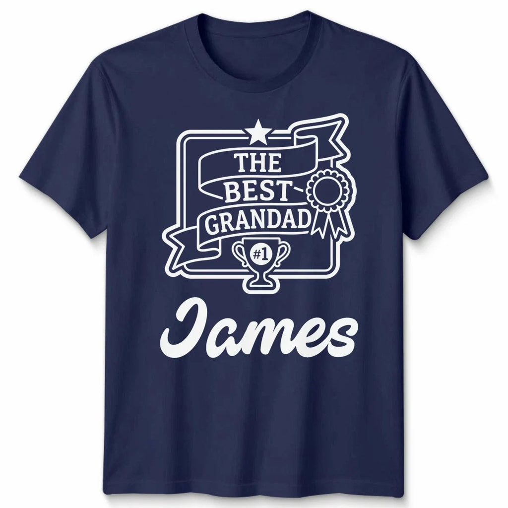Personalised Mens T Shirt The Best Grandad Custom Name Gift Father's Day Unisex
