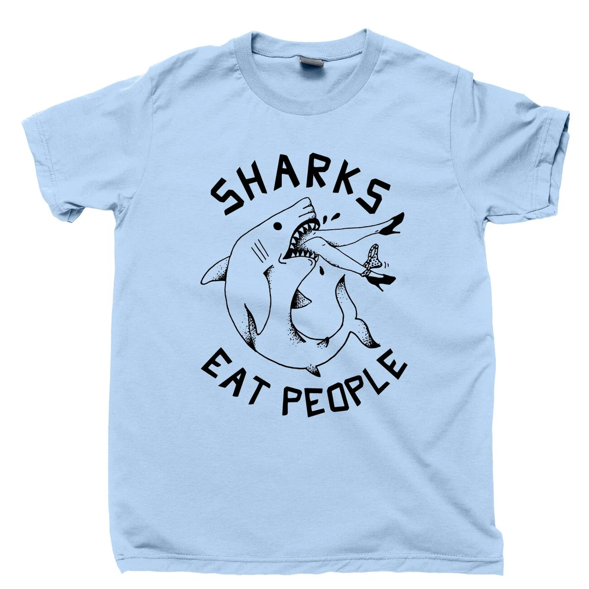 Shark T Shirt Megalodon Tooth Jaws Deep Sea Fishing Boat Movies DVD Blu Ray Tee Unisex