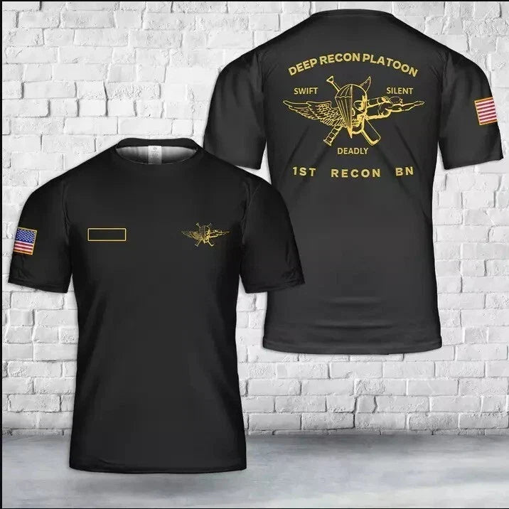 Custom Name US Marine Corps Deep Recon Platoon - 1st Recon Bn AOP 3D Unisex