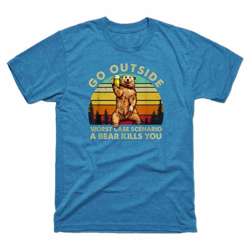Worst Go Case Vintage Kills Funny Outside Scenario Bear You Camping A Unisex