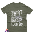Men's Cotton Fishing T-Shirt - Funny 'Make My Bass Look Big' Print - Casual Grap