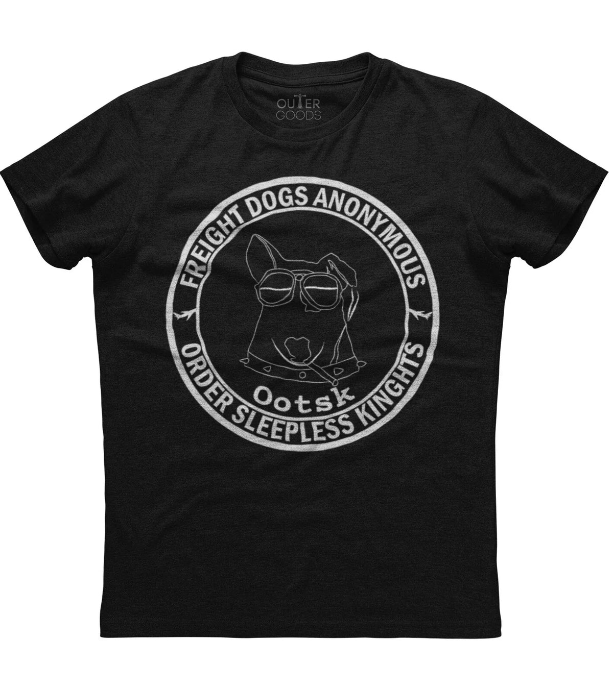 Freight Dogs Anonymous Mockup Design Graphics Printed Mens Cotton Black Unisex