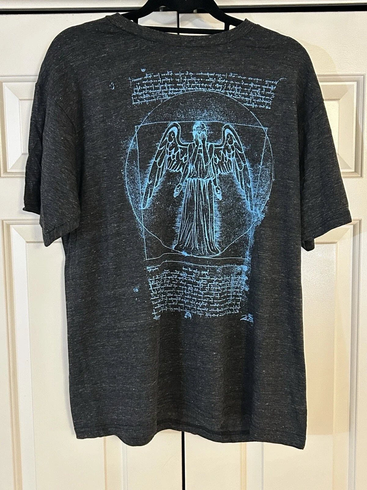 Doctor Who Vitruvian Angel Diagram & Text Graphic Adult Sizes M L Unisex