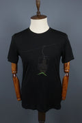Icebreaker Black Merino Wool Graphic Printed Crew Activewear Baselayer Unisex