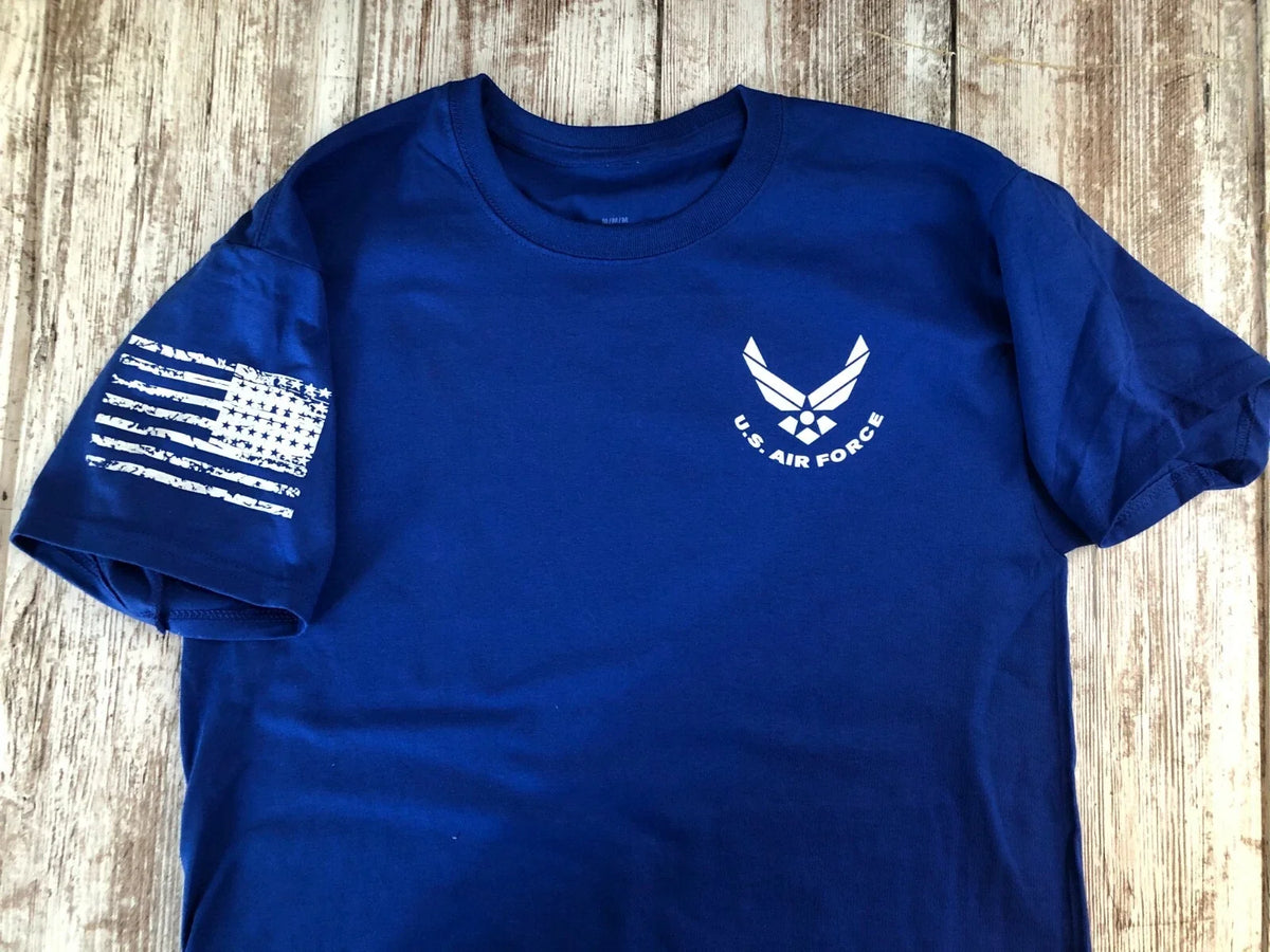 Air Force Military With DD-214 Alumni USAF Chest Logo 190G Unisex