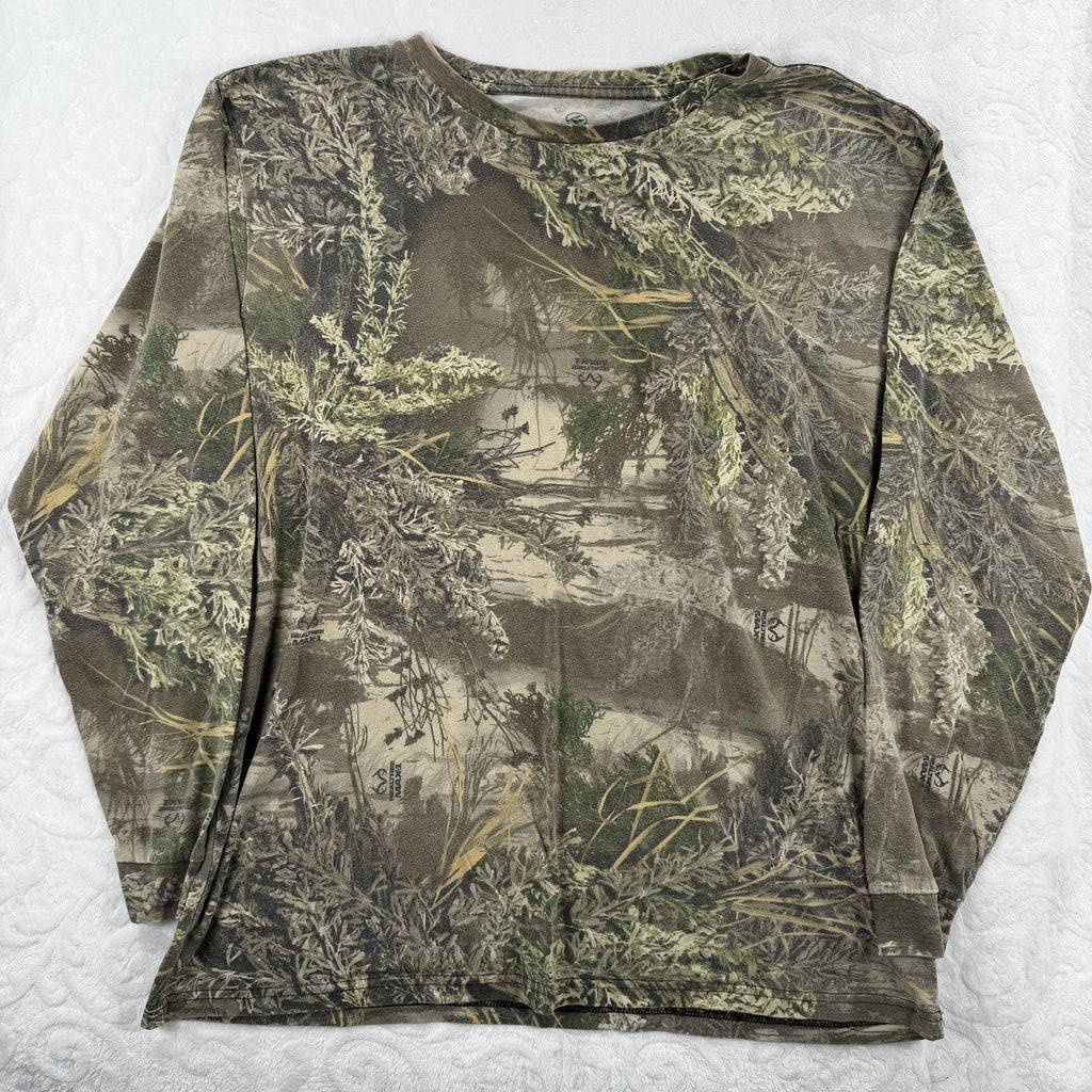 RedHead Mens XL Long Sleeve T-Shirt Realtree Camo Hunting Outdoor Cotton Blend