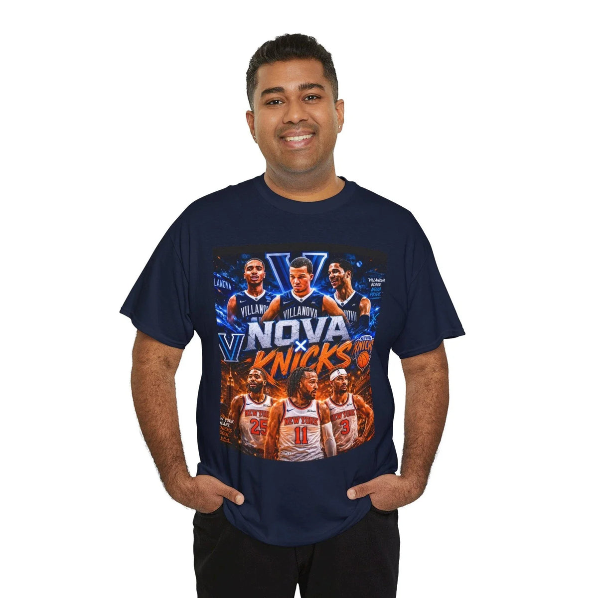 Nova Knicks Poster Basketball Tee | Team Players Graphic Shirt Unisex