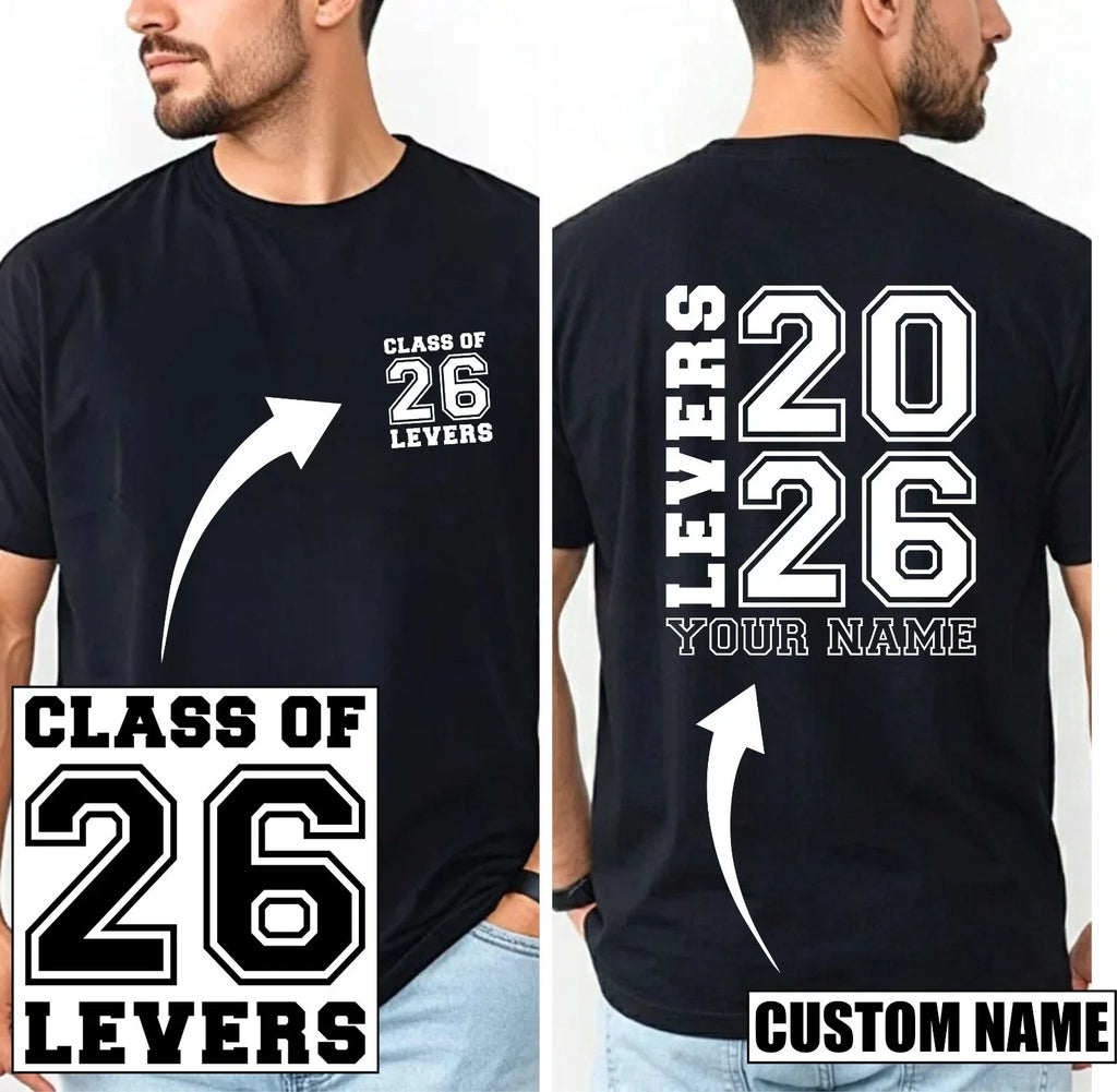 Personalised Class of 2026 Leavers Custom Name School Leavers Gift Top Unisex