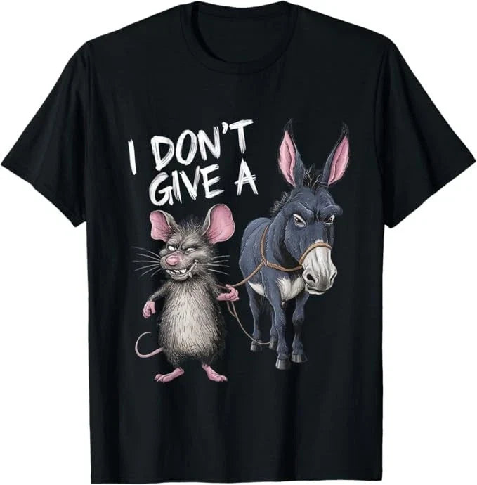 I Don't Give a Rats Ass Mouse & Donkey Funny Unisex