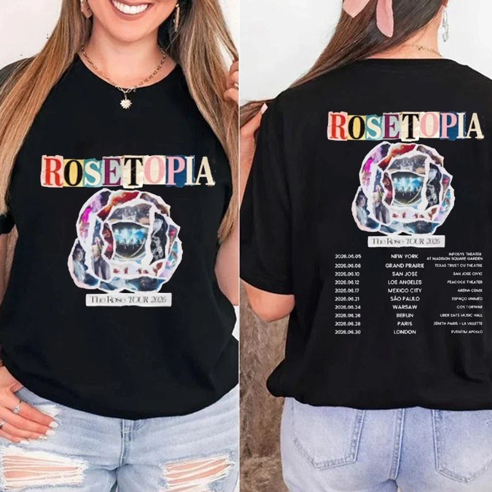 Retro The Rose Rock Band Tee, The Rose Rosetopia Tour 2026 , Kpop Fans Unisex