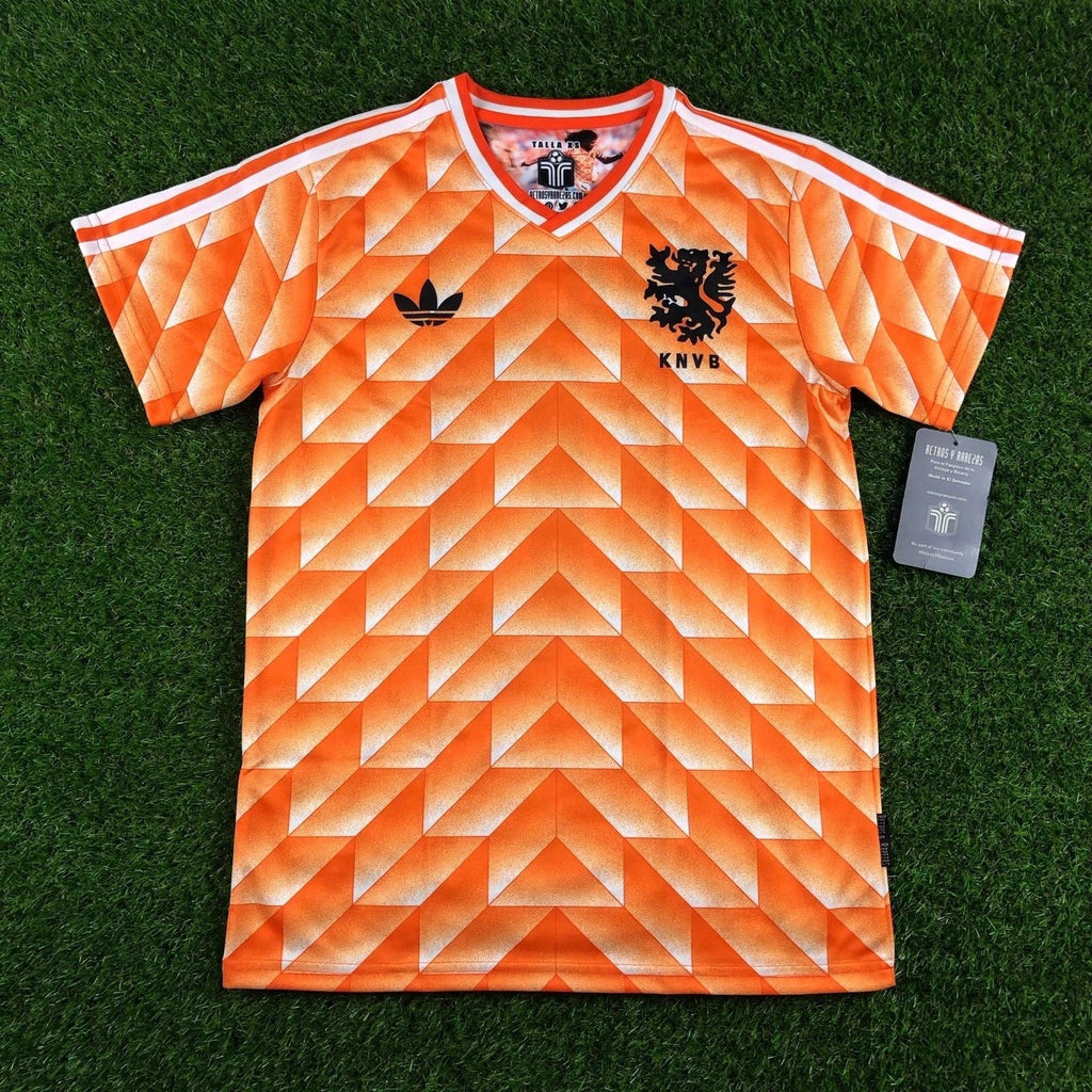Classic Retro Netherlands Holland 1988 GULLIT 10 Football Shirt Jersey Size L Unisex